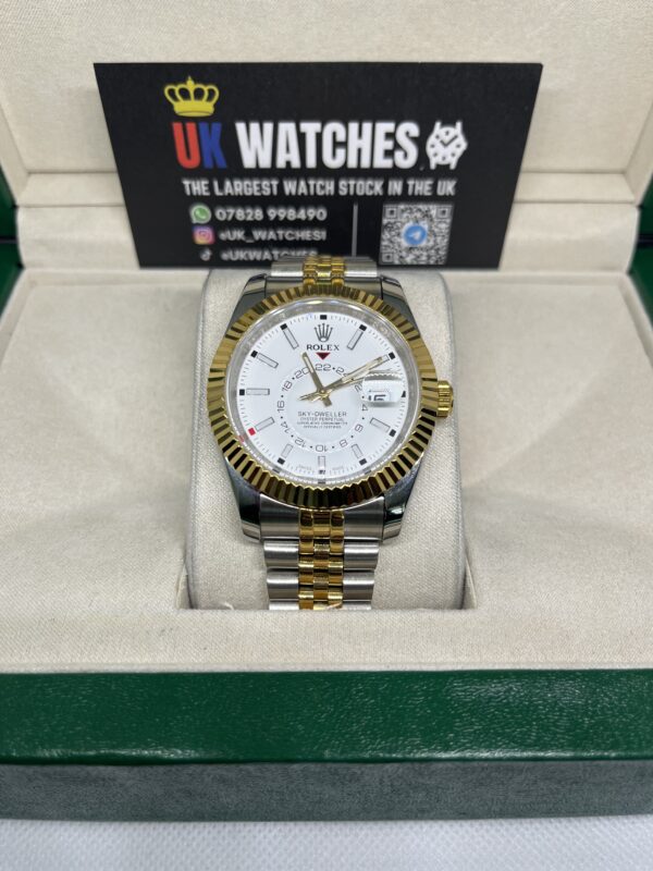 Rolex Sky-Dweller White Dial Yellow Gold Bi-Metal 42mm (4)