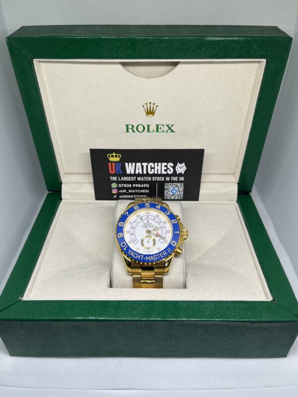 Rolex Yacht-Master II White Dial Full Yellow Gold 44mm (1)