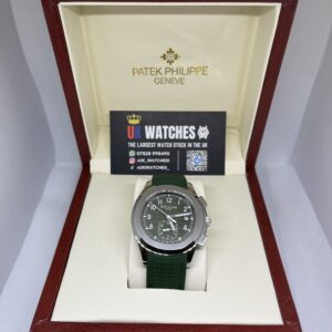 Patek Philippe Aquanaut Chronograph Green Dial Green Strap Stainless Steel 42mm