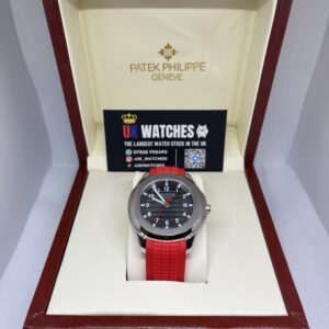 Patek Philippe Aquanaut 'Singapore Edition' Black Dial Red Strap Stainless Steel 42mm