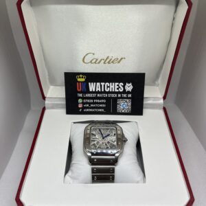 Cartier Santos Skeleton Dial Full Stainless Steel Large 40mm