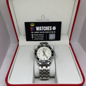 Omega Seamaster White Dial Black Bezel Stainless Steel 42mm