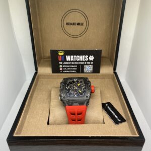 Richard Mille 35-03 'Rafael Nadal' Black Dial Black Bezel Red Strap 43mm