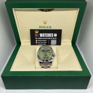 Rolex Day-Date 'Olive' Dial Stainless Steel 40mm