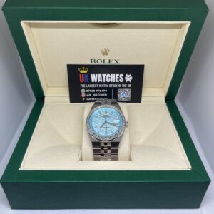 Rolex Land-Dweller 'Ice Blue' Platinum Dial TBR Diamond Bezel 2025 Release Stainless Steel Clean Factory 7135 Calibre Movement 1:1