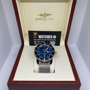Breitling Superocean Blue Dial Metal Strap Stainless Steel 42mm